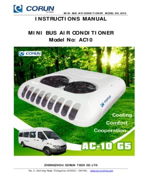 CE Roof Top Mounted Van Air Conditioning10KW