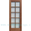 Glass wood door