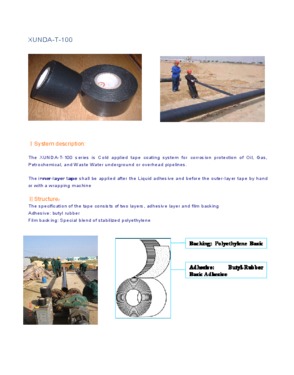 viscoelastic adhesive wraping tape for offshore pipeline