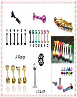 Labret ring stainless steel body piercing jewelry