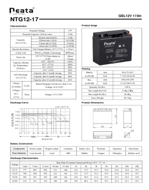 GEL Battery 12V 17AH