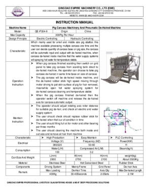 Pig Carcass Machinery