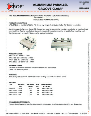 Parallel Groove Clamp Al/Al PG Clamp