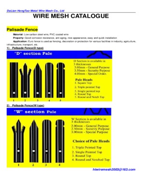 Palisade fence