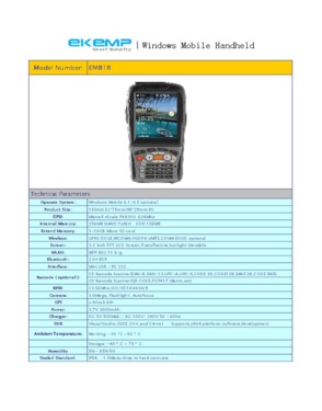 Handheld Windows Mobile Computer for Barcode Scanning 