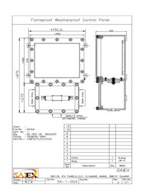 FLAMEPROOF/EXPLOSION PROOF CONTROL PANEL/JUNCTION BOX.