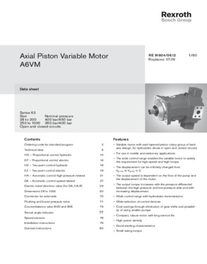 axial piston variable motor