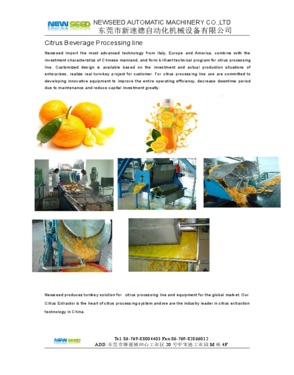 Citrus Beverage Processing line