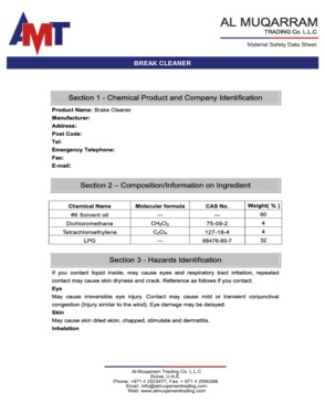 Brake Parts Cleaner â 450 Ml