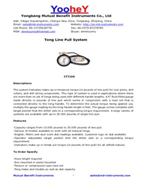 Torque Gauge Tong Line Pull System