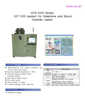 ICP CVD system for Graphene and Boron Carbide Layers