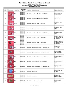 edm wear parts Mitsubishi power feed contact M001/M009/M132/M133/M209