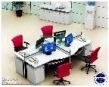 Frameless glass office partition system, office workstation partition