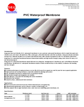 1.0mm PVC Waterproofing membrane