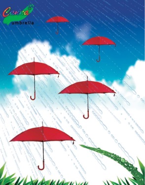 Easy glide golf umbrellas with safety runner
