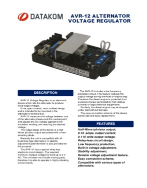 AVR-12 Alternator Voltage Regulator