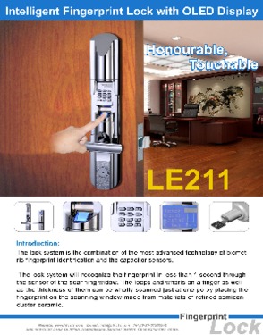 Outdoor Fingerprint Sliding Door Lock (HF-LE211 )