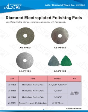 Diamond Electroplated Polishing Pads