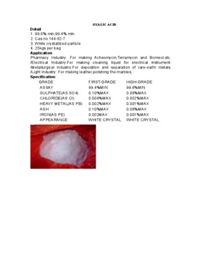 oxalic acid dihydrate