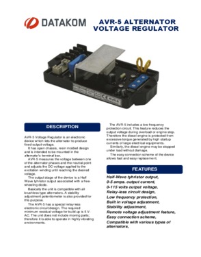 AVR-5 Alternator Voltage Regulator