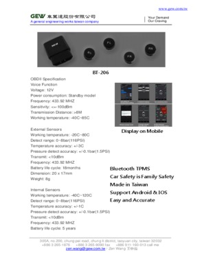 Bluetooth TPMS