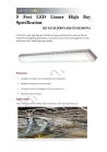 65W IP65 linear LED Low Bay Lights 6045lm for Commercail , Energy-saving