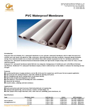 PVC pool liner
