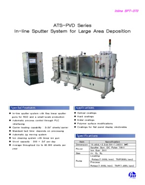 In-line Sputter System for Large Area Deposition