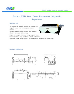 Series CTB Wet Drum Permanent Magnetic Separators