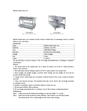 Mobile disinfection cart