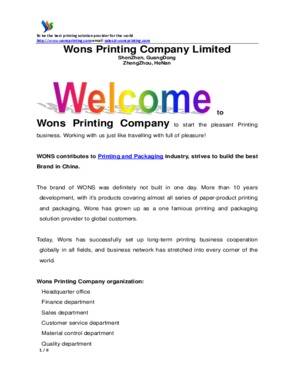 Wons Printing Company