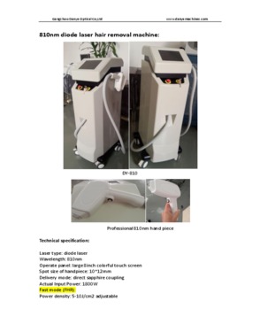 810nm Diode Laser Permanent Fast Hair Removal Equipment with German laser bars