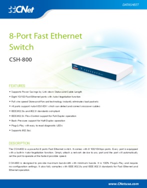 8 port Fast Ethernet Switch ,PC Case