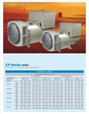 CP-444D 240KW/300KVA Brushless Stamford Alternator