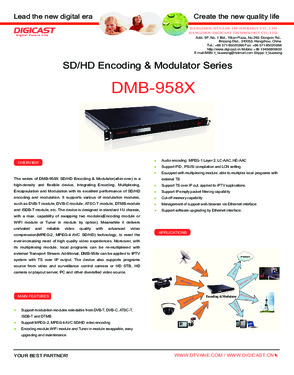 SD/HD Encoding & Modulator-DMB-958X series