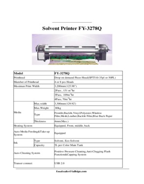 Solvent Printer FY-3278Q