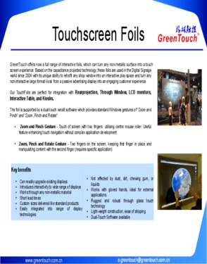 120 inch Interactive touch foil