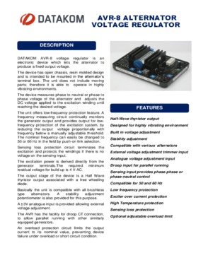 AVR-8 Alternator Voltage Regulator