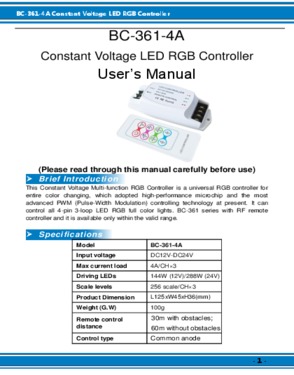 rf remote control 12-48v led dimmer