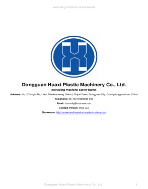 Dongguan Huaxi Plastic Machinery Co., Ltd