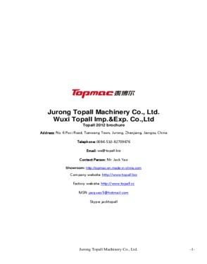 Topall Machienry Co., Ltd