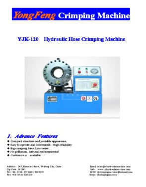 YJK-120 hydraulic hose crimping machine