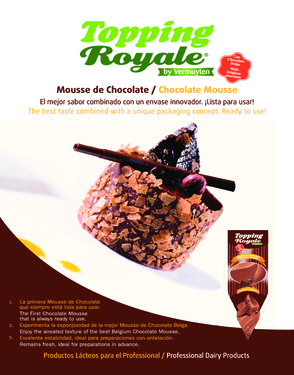 Topping Royale Ready Whipped Chocolate Mousse in a Pastry Bag