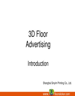 3D floor sticker