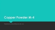 Copper Powder (PMU)