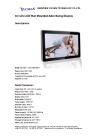 46inch monitor with touch panel for digital signage ad player