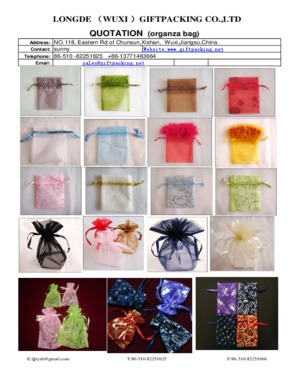 Colorful Organza Bags Supplier From China