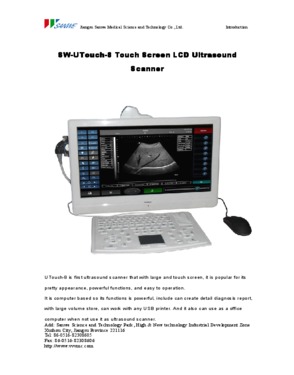 Touch Screen LCD Ultrasound Scanner