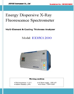 Sense instrument EDX-1200 fluorescence spectrometer