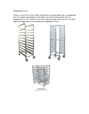 Stainless steel refrigeration cart